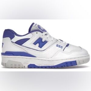 💙🤍 New Balance 550 “White Aura” Blue/White Women 8.5 Sneakers Athleisure